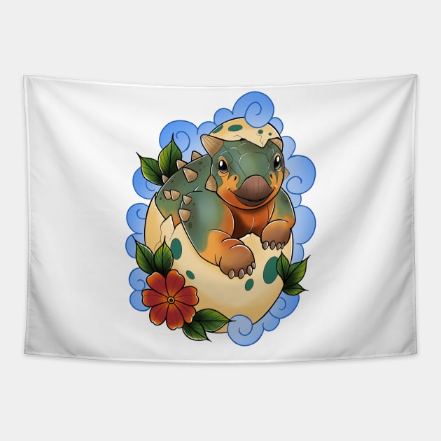 Baby Bumpy Tapestry by Jurassic Ink