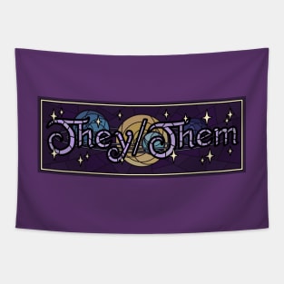 They/Them In Space Tapestry