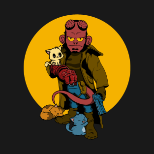 Hellboy loves kitties T-Shirt