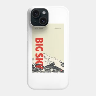 Big Sky Montana Vintage Modern Ski Travel Poster Phone Case