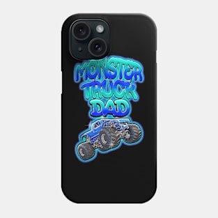 Monster Truck Dad Cool Blue Graffiti Style Phone Case