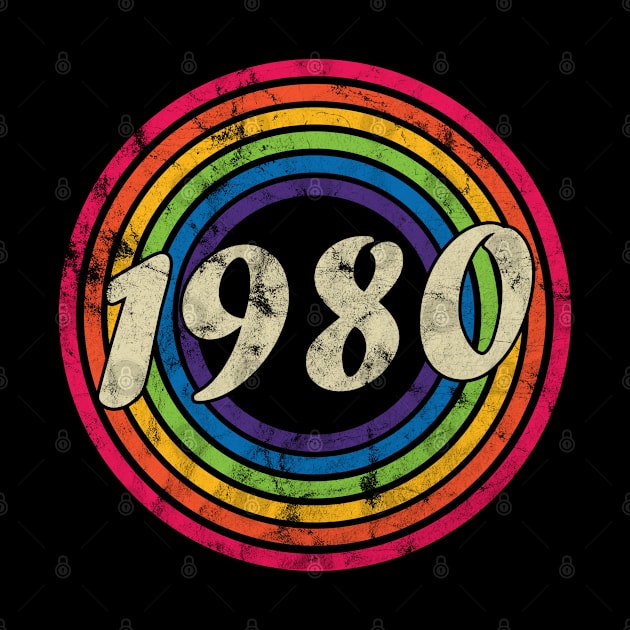 1980 - Retro Rainbow Faded-Style by MaydenArt