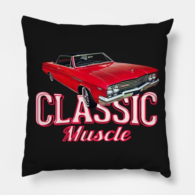 classic muscle car Pillow by retroracing