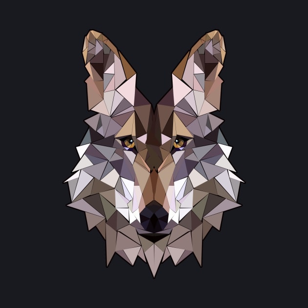 Polygon Wolf Geometry by Foxxy Merch