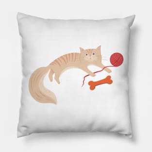 Curious cat Pillow