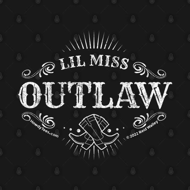 Lil Miss Outlaw White Graphic Distressed Finish by Reid Walley