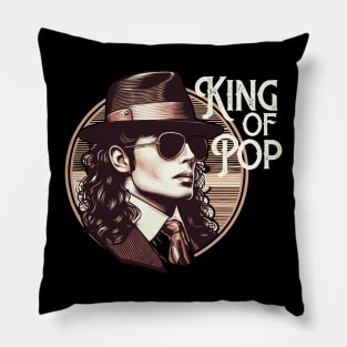 Picture Vintage Style King of Pop Pillow