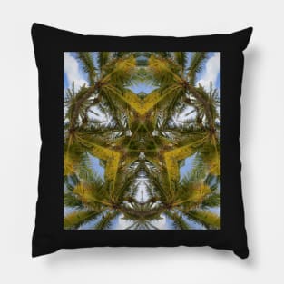 Pattern of palm trees, Miami Beach, Florida Pillow