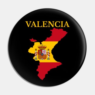 Valencian community Map, Spanish Flag Pin