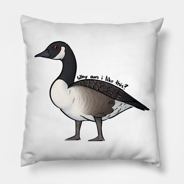 goose self-reflect Pillow by jastinamor