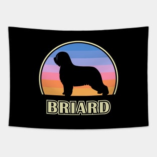 Briard Vintage Sunset Dog Tapestry