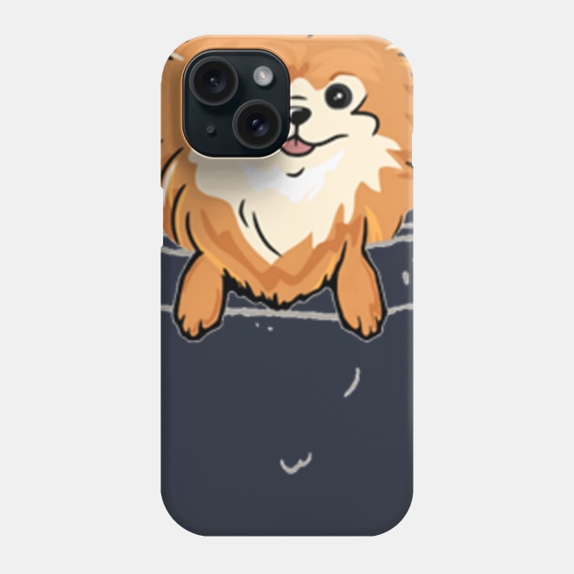 Pomeranian pocket dog Phone Case by marius28