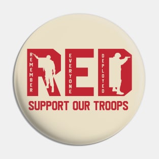 Support Our Troops Red Friday Pin