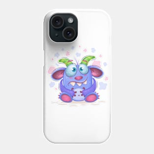 Cute Horned monster. Phone Case