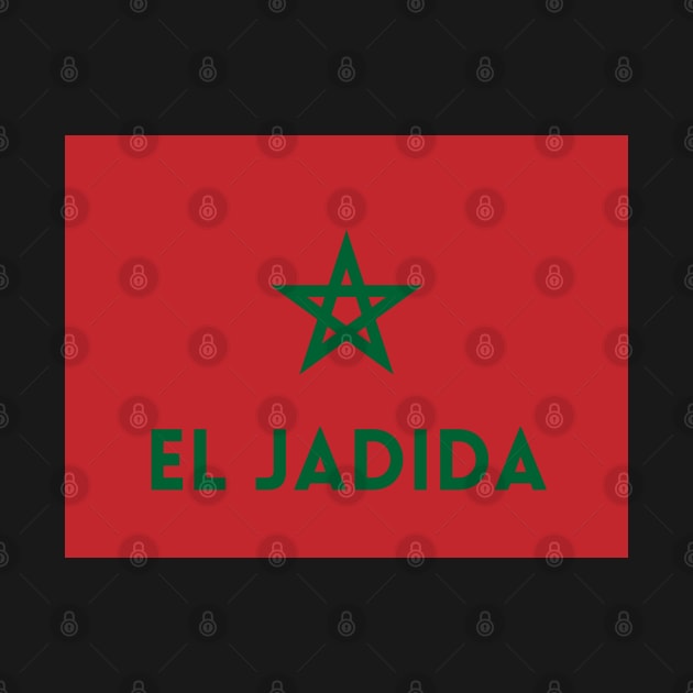 El Jadida City in Moroccan Flag by aybe7elf