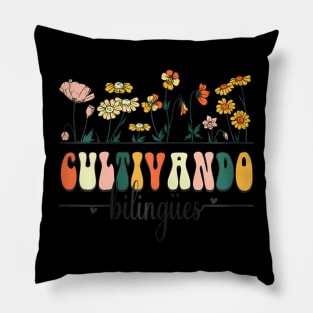 Wild Cultivando Bilingues Cute Maestra Bilingue Pillow