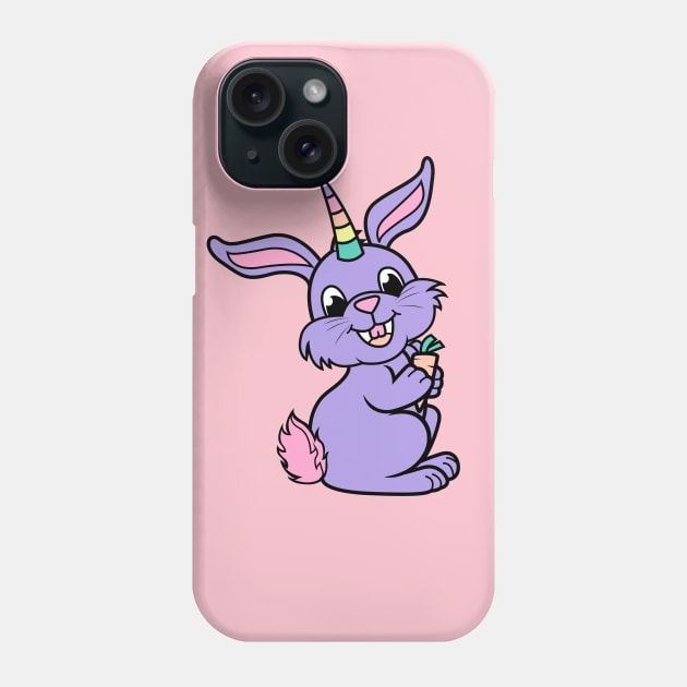 Rabbicorn or bunnycorn, the combination of rabbit and unicorn Phone Case by All About Nerds