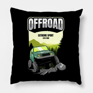 off road extreme sport Pillow