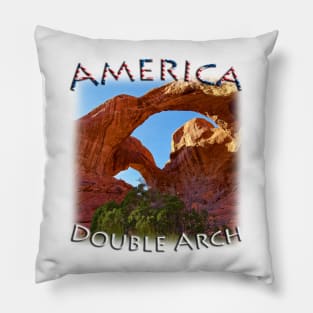 America - Utah - Arches National Park, Double Arch Pillow