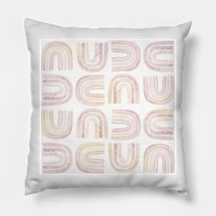 Pastel boho rainbows pattern Pillow