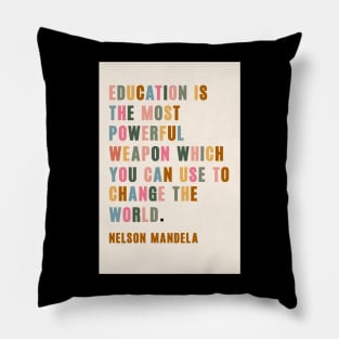 Education is the Most Powerful Tool - Feminist Rights Activism Pillow