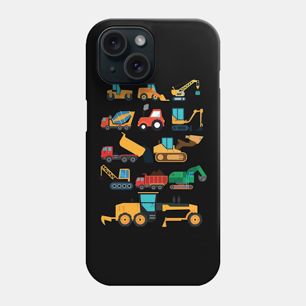 Construction Excavator For Boys Girls Gift Idea Phone Case by swissles