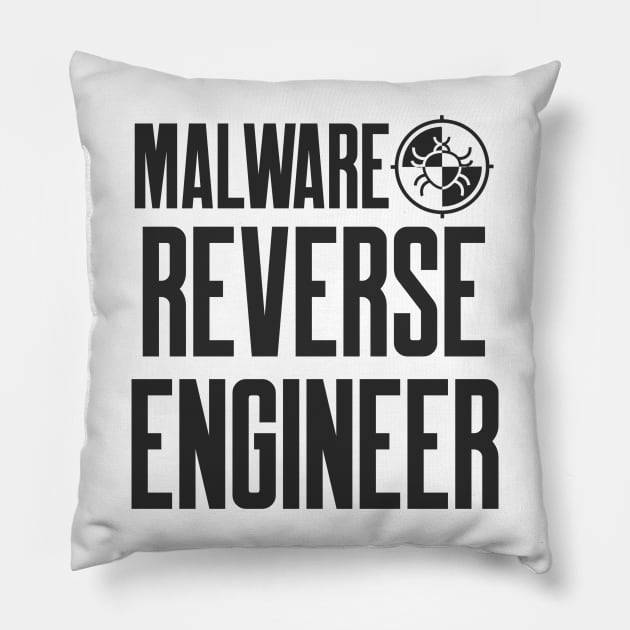 Cybersecurity Malware Reverse Engineer Bug Pillow by FSEstyle