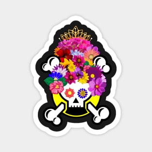 Copy of  design based on the tradition of commemorating the dead in Mexico style. Magnet