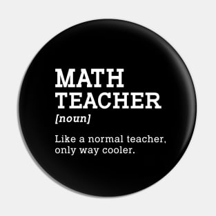 Math Teacher Back To School Pin