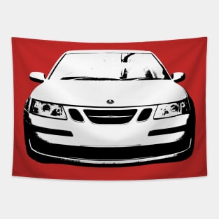 Saab 9-3 1st generation classic car black/white monoblock Tapestry