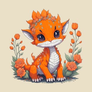 Cute Orange Dragon 4 T-Shirt