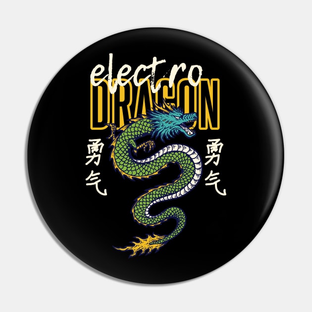 retro - electro dragon Pin by moslemme.id