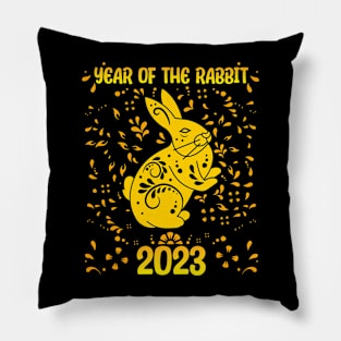 Good Luck Zodiac Happy Chinese New Year of the Rabbit Pillow