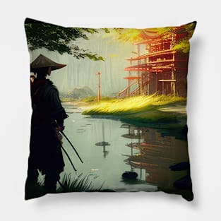 Japanese village Pillow