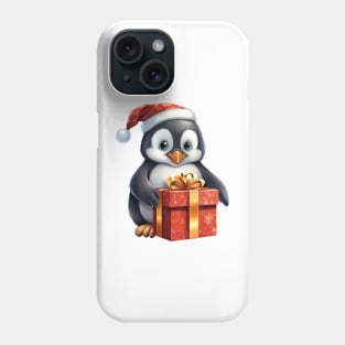 Baby Christmas Penguin With Gift Phone Case