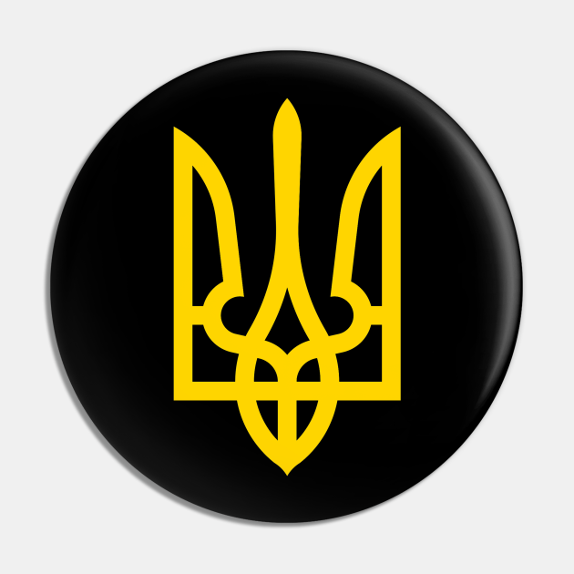 Ukrainian Trident - The State Emblem of Ukraine gold trident - Ukraine  Trident - Pin | TeePublic