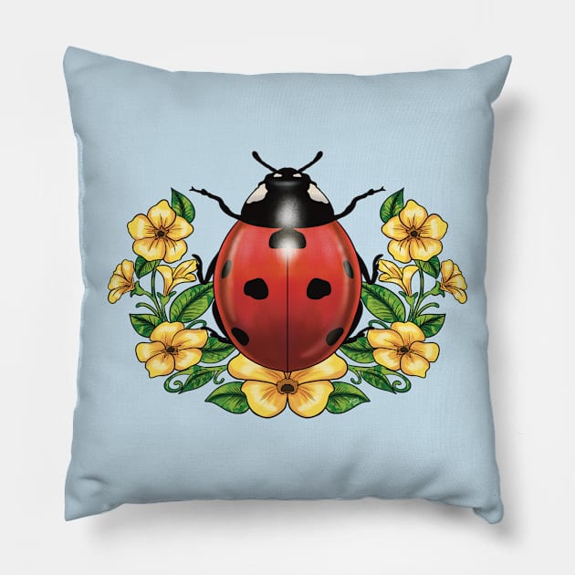 Ladybug Pillow by rvkhart