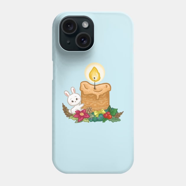 Bunny Christmas Candle Phone Case by Khotekmei