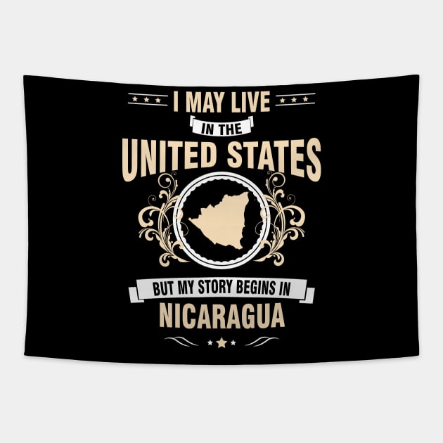 My Story Begins in Nicaragua Tapestry by Litho