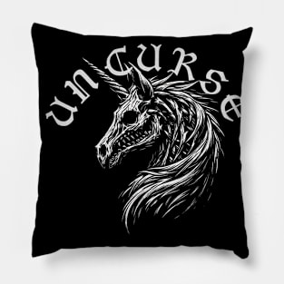 Creepy Gothic Unicorn or Unicurse? Pillow