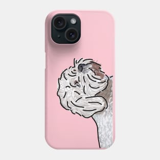 Bichon Frise Dog on Pink Phone Case