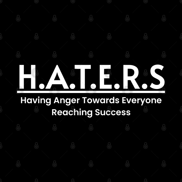 HATERS Word Art Minimalist Design by PANGANDOY