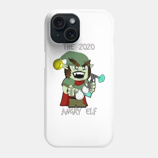 Christmas 2020 The Angry Elf Funny Graphic Elf with Masks & Disinfectant Social Distance Christmas Phone Case