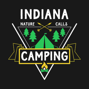 Indiana USA Camping Outdoors Nature Adventure T-Shirt