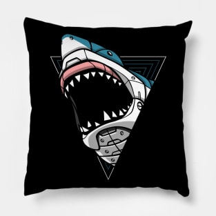 Cyber Shark Punk Pillow