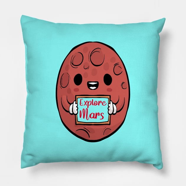 Red planet Day Pillow by care store