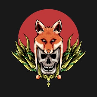 Skull with Fox Head T-Shirt
