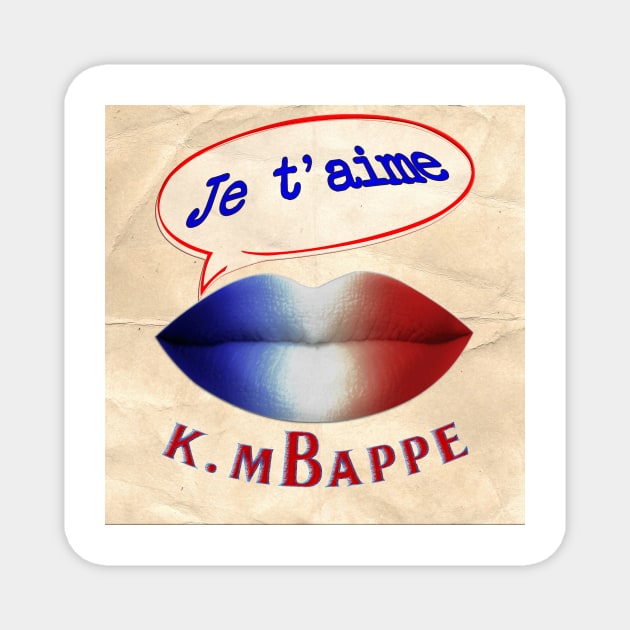 FRENCH KISS JETAIME KYLIAN MBAPPE Magnet by ShamSahid