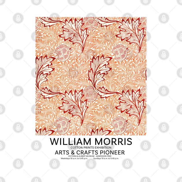 William Morris Exhibition Poster, Arts and Crafts Pioneer, Textile Pattern Design by VanillaArt