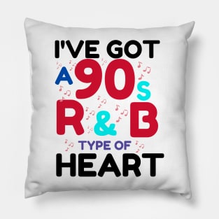 Funny r&b Music Lover Gift Idea 90s designs  vintage retro 2024 Pillow